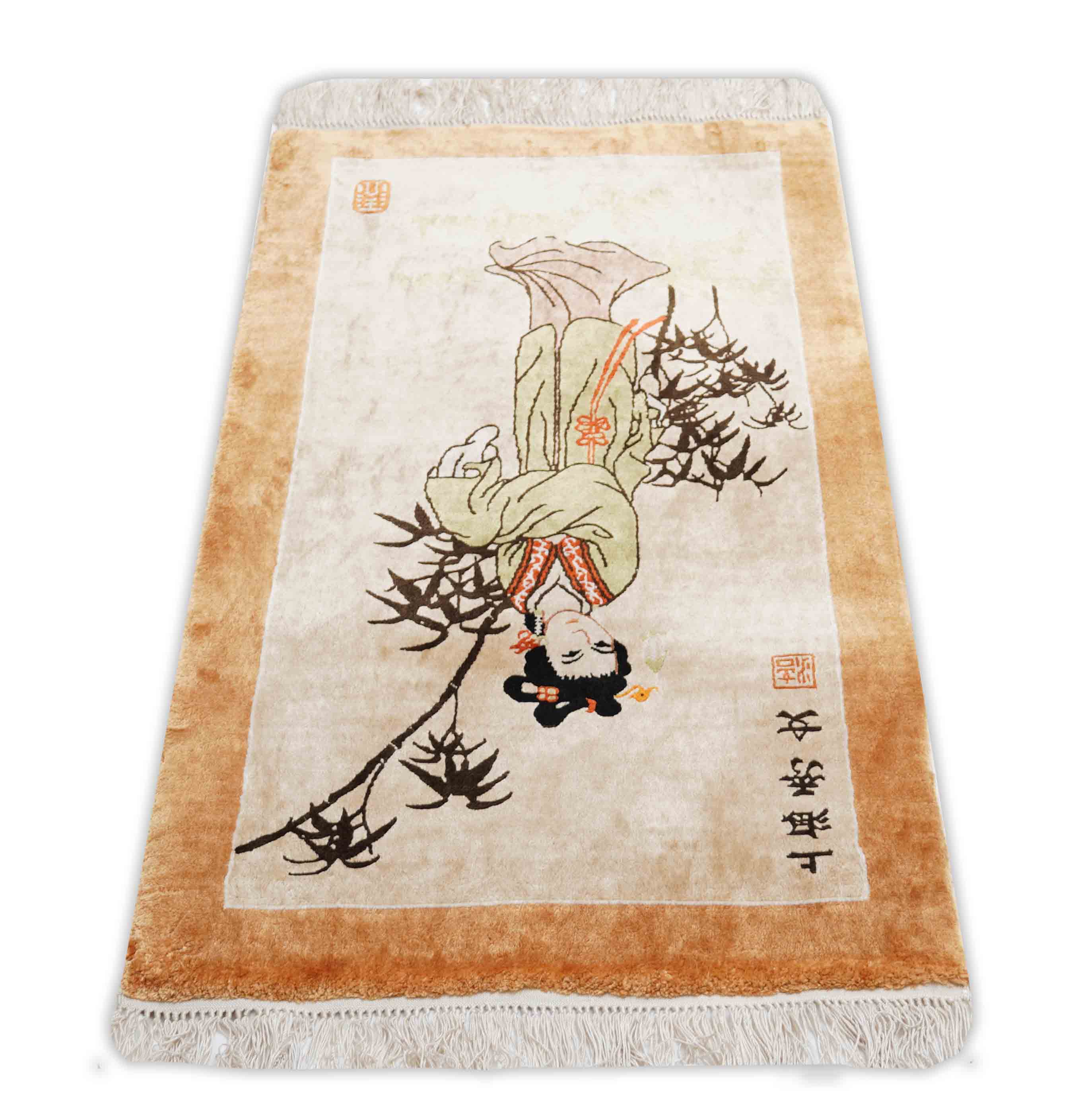 China Teppich aus reiner Seide | 114 cm x 60 cm | Nr. Z-303